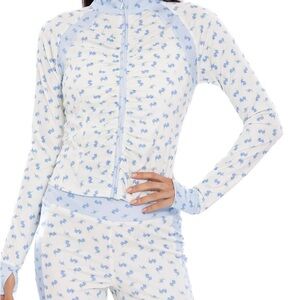 new Shabby Chic Blue and White Floral jacket M